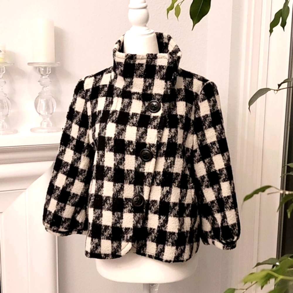 Houndstooh Cute crop jacket